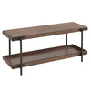 Alaterre Furniture Kyra 42"L Oak and Metal Bench with Shelf ANKY03RBG